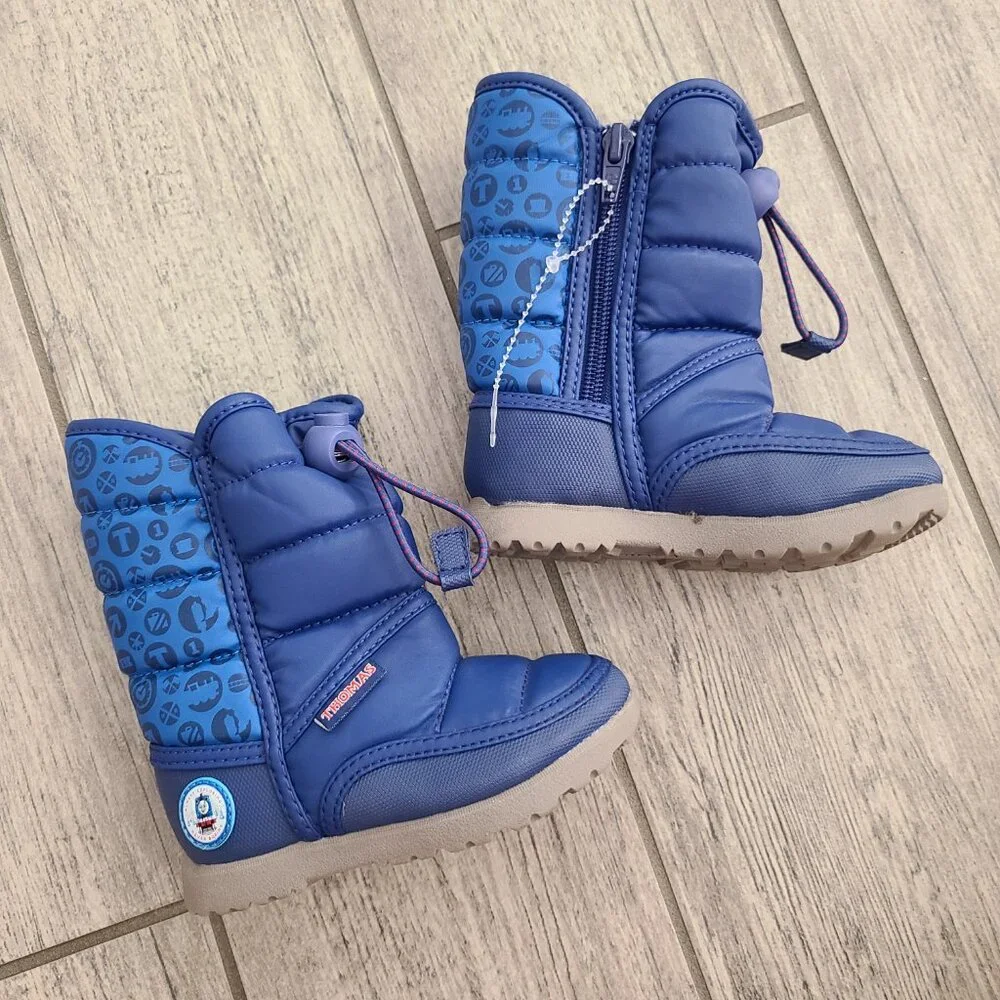 Thomas & Friends Blue Winter Snow Boots Toddler Boys Size 6